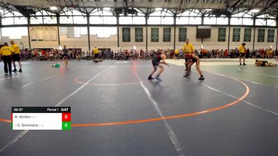 88-97 lbs Cons. Round 3 - Case Simmons, Maritime Wrestling Academy vs Riley Hinton, Vandalia Jr High