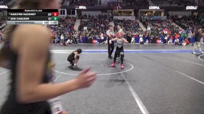 70 lbs Quarterfinal - Kaelynn Hackney, South Central Punisher vs Zoe Carlson, Slyfox