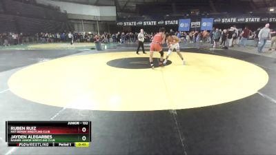 132 lbs 3rd Place Match - Jayden Alegarbes, Rainier Junior Wrestling Club vs Ruben Ruiz, Mat Demon Wrestling Club