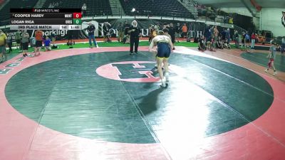 165 lbs 3rd Place Match - Logan Riga, Oregon vs Cooper Hardy, Montana