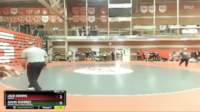 138 lbs Champ. Round 1 - Gavin Ramirez, Idaho Falls High School vs Jack Eddins, Grace