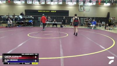 120 lbs Quarterfinal - Carter Schmauss, Immortal Athletics WC vs Eligh Branan, Iowa