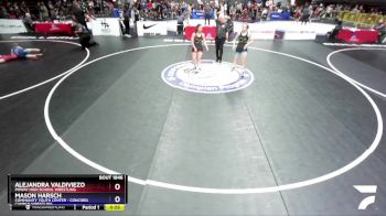 130 lbs Semifinal - Alejandra Valdiviezo, Poway High School Wrestling vs Mason Harsch, Community Youth Center - Concord Campus Wrestling