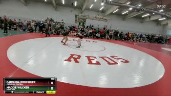 140 lbs Champ. Round 2 - Carolina Rodriquez, Cheyenne Central vs Maddie Wilcken, Loveland