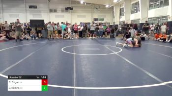 108-S Mats 15-18 3:00pm lbs Round Of 32 - Deakin Cygan, OH vs Justice Collins, NC