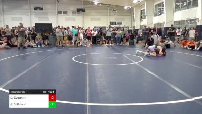 108-S Mats 15-18 3:00pm lbs Round Of 32 - Deakin Cygan, OH vs Justice Collins, NC