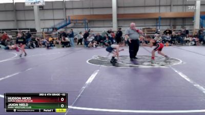 62 lbs Round 3 - Jaxon Nield, Hawk Wrestling Club vs Hudson Hicks, Suples Wrestling Club