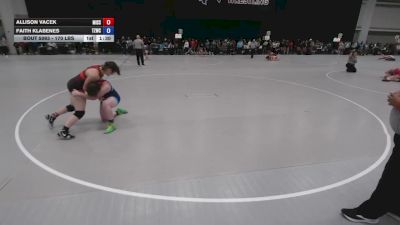 170 lbs Champ. Rd Of 32 - Allison Vacek, Missouri vs Faith Klabenes, Team Zapas Wrestling Club