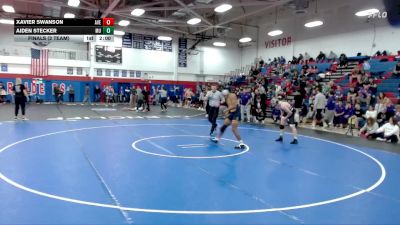 165 lbs Finals (2 Team) - Aiden Stecker, Mount Union vs Xavier Swanson, Averett