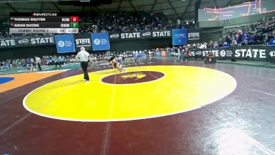 Boys 3A 120 lbs Champ. Round 2 - Aidan Duong, Edmonds-Woodway vs Thomas Nguyen, Highline