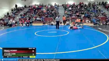 132 lbs Champ. Round 2 - Brace Vickrey, Kemmerer vs D`Kann Carr, Rock Springs