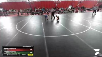 67 lbs Champ. Round 2 - Tayden Routh, Wisconsin vs Myles Buxton, Badger Youth Wrestling Club