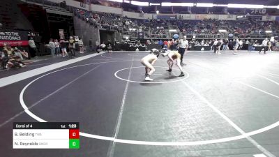 122 lbs Consi Of 4 - Brayden Belding, Thoroughbred Wrestling Academy vs Noah Reynolds, Southmoore SaberCats Wrestling