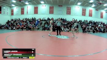 130 lbs Champ. Round 1 - Aubrie Lawson, Minerva vs Berkeley Craddock, Cloverleaf