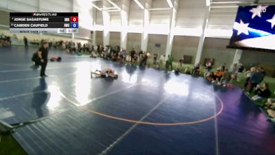 120 lbs Champ. Round 1 - Jorge Sagastume, Sanderson Wrestling Academy vs Camden Caufield, Roy Wrestling Club