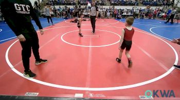49 lbs Round Of 16 - Grayson Baker, Barnsdall Youth Wrestling vs Reid Wells, Grove Takedown Club