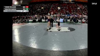 G 114 lbs Quarterfinal - Kinzie Williams, American Falls vs Maliyah Garcia, New Plymouth