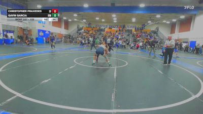 132 lbs Cons. Round 1 - Gavin Garcia, Rim Of The World vs Christopher Praxedes, Sierra Vista