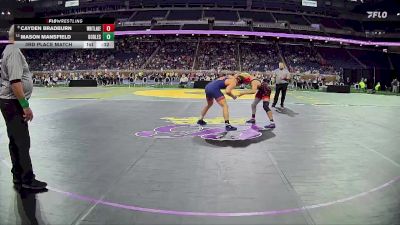 D4-157 lbs 3rd Place Match - Cayden Bradburn, Whitmore Lake vs Mason Mansfield, Gobles