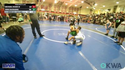 105 lbs Quarterfinal - Michael Evans III, Tulsa Blue T Panthers vs Odin Daosaeng, Van Buren Matdawgs