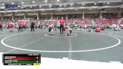 96 lbs Cons. Round 3 - Jack Keats, Open Mats vs Easton Cole, Marion Jr