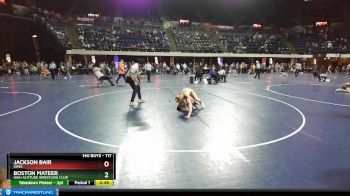 117 lbs Cons. Round 1 - Jackson Bair, Iowa vs Boston Mateer, High Altitude Wrestling Club