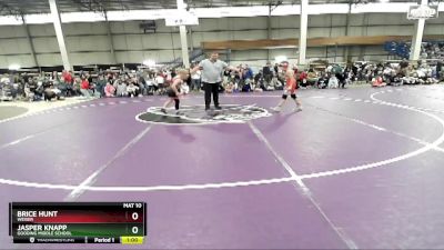 80 lbs Cons. Round 5 - Jasper Knapp, Gooding Middle School vs Brice Hunt, Weiser