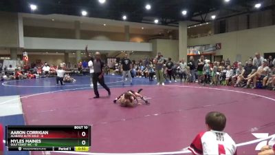 55 lbs Round 4 (6 Team) - Myles Maines, Gulf Coast WC vs Aaron Corrigan, Alabama Elite Gold