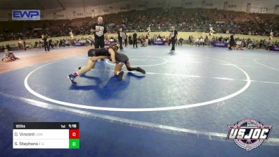 90 lbs Quarterfinal - Devyn Vincent, Lions Wrestling Academy vs Sophia Stephens, F-5 Grappling