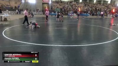 55 lbs Cons. Round 1 - Sawyer Woodall, Halls Wrestling vs Mason Mathes, Elite Wrestling Academy