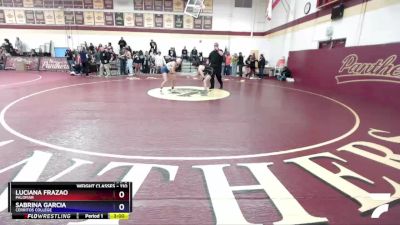 110 lbs Champ. Round 1 - Sabrina Garcia, Cerritos College vs Luciana Frazao, Palomar