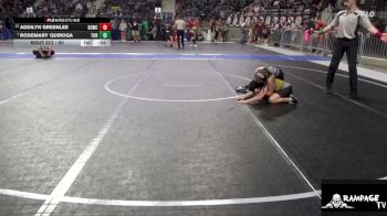 90 lbs Cons. Round 3 - Addilyn Greenlee, Garden City Wrestling Club vs Rosemary Quiroga, Turner