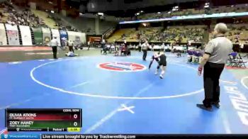 100 Class 2 lbs Cons. Semi - Olivia Atkins, Ft. Zumwalt South vs Zoey Haney, Troy Buchanan