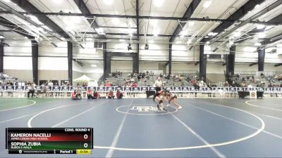 100 lbs Cons. Round 4 - Kameron Nacelli, James Logan High School vs Sophia Zubia, Ruben S Ayala