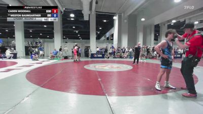 62 lbs Champ. Round 2 - Caden Woodall, Black Cat Wrestling Club vs Weston Baumgartner, HeadHunters Wrestling Club