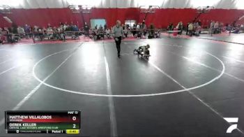 58-59 lbs Round 1 - Derek Keller, Crystal Lake Wizards Wrestling Club vs Matthew Villalobos, Wisconsin