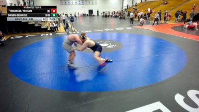 285 lbs 7th Place Match - Davin George, Trine vs Michael Yerian, Marian