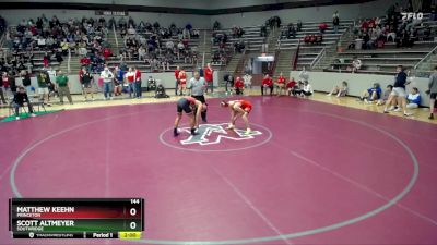 144 lbs Quarterfinal - Matthew Keehn, Princeton vs Scott Altmeyer, Southridge