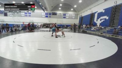 126 lbs Quarterfinal - Uriah Holiday, Rough House Wrestling Club vs Aaron Gonzalez, Arete Wrestling Academy