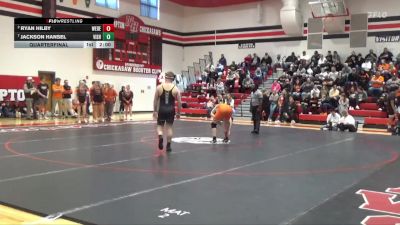 165 lbs Quarterfinal - Ryan Hilby, West Delaware, Manchester vs Jackson Hansel, Vinton-Shellsburg