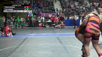 140 lbs Semifinal Lily Spiess, Bonner Springs vs Ellie Hanson, Clay County