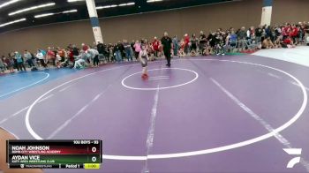 93 lbs Quarterfinal - Noah Johnson, Bomb City Wrestling Academy vs Aydan Vice, Katy Area Wrestling Club