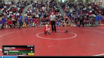 138 lbs Semifinal - Lena Johannson, Weaver vs Aenaya Vines, Thompson HS