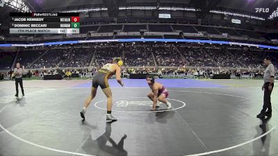 D1-157 lbs 7th Place Match - Jacob Kennedy, John Glenn HS (Westland) vs Dominic Beccari, Rochester Adams