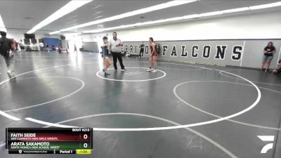 110 lbs Cons. Round 4 - Faith Seide, San Clemente High Girls Wrestl vs Arata Sakamoto, Santa Monica High School Wrest