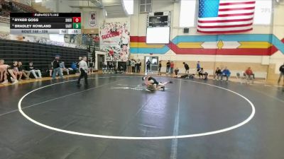 126 lbs Cons. Round 3 - Bradley Rowland, Cheyenne East vs Ryker Goss, Sheridan