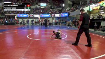 61 lbs Champ. Round 1 - Julian Amundsen, Belgrade Little Guy vs Hudson Wood, Ennis Wrestling Club