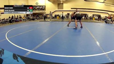 285 lbs Cons. Round 4 - Noah Iobe, Rochester Christian vs Gaje Glavan, Cornerstone University