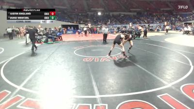 4A Boys 120 lbs Cons. Semi - Justin England, Crook County Boys vs Duke Wentzel, Crook County Boys