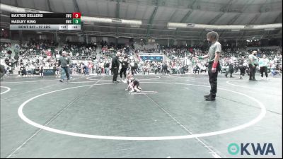 37 lbs Consi Of 8 #1 - Baxter Sellers, Salina Wrestling Club vs Hadley King, Bartlesville Wrestling Club
